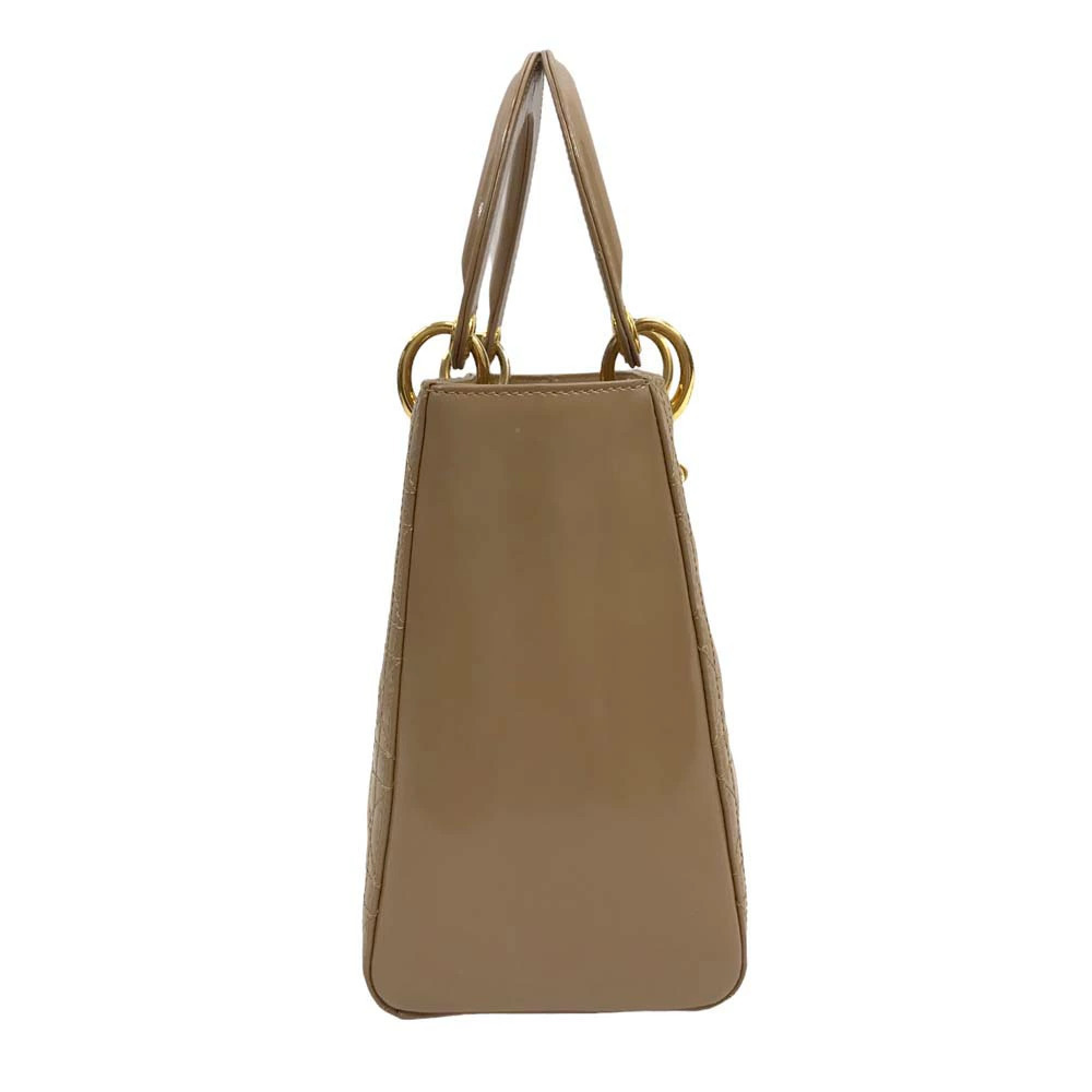 Christian Dior Lady Cannage Shoulder Bag Handbag Crossbody Brown Beige - Picture 4 of 10